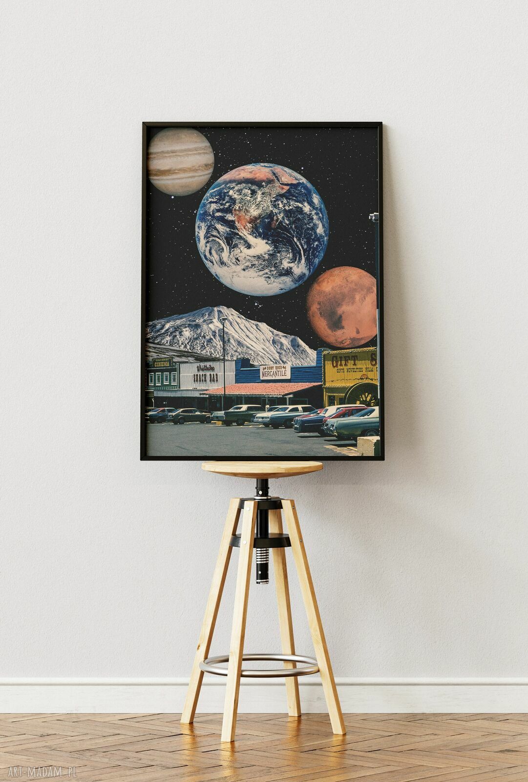 Plakat „Amerykański Sen” 50x70 cm - surrealistyczny kolaż vintage USA