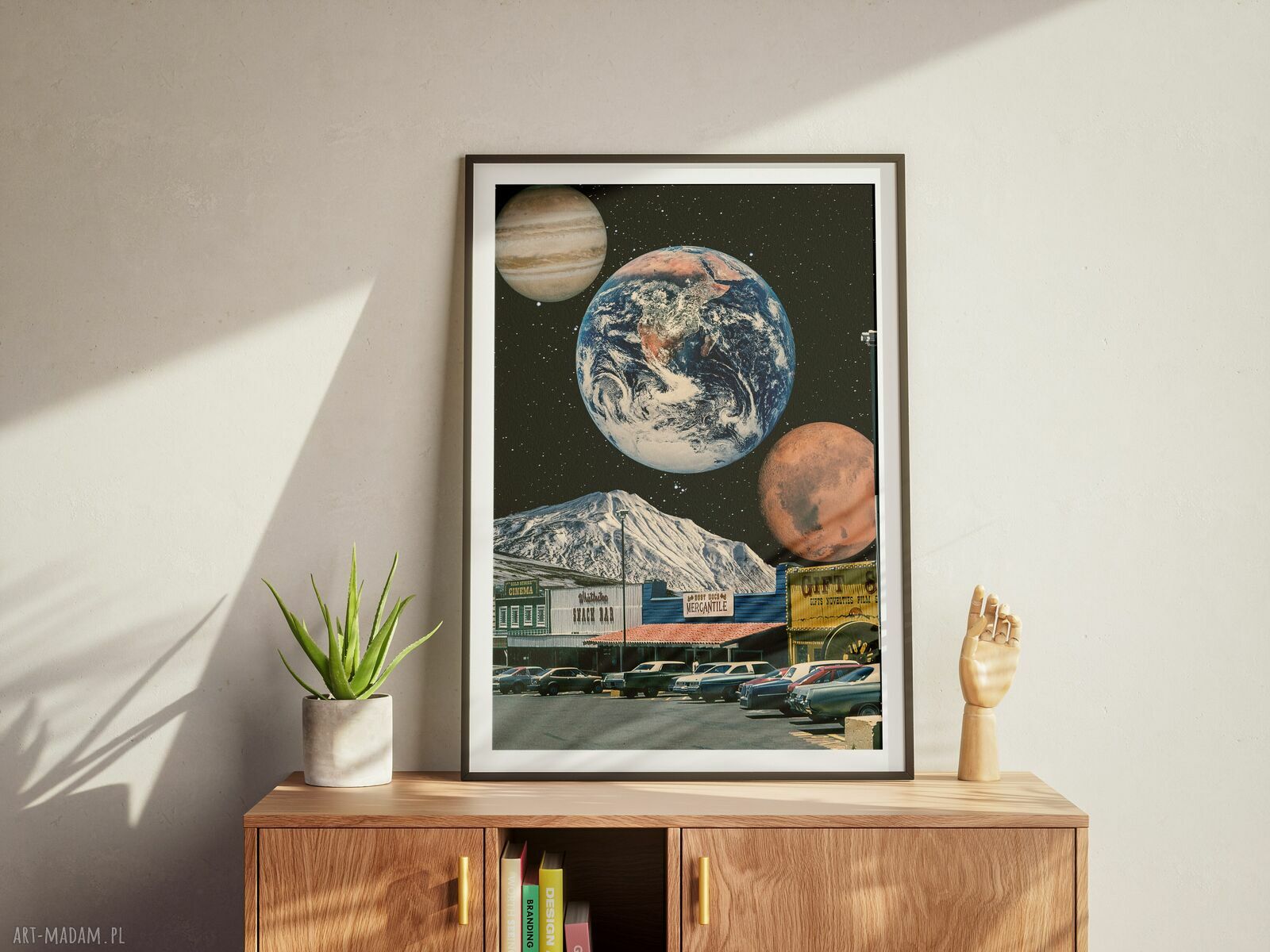 Plakat „Amerykański Sen” 50x70 cm - surrealistyczny kolaż vintage USA
