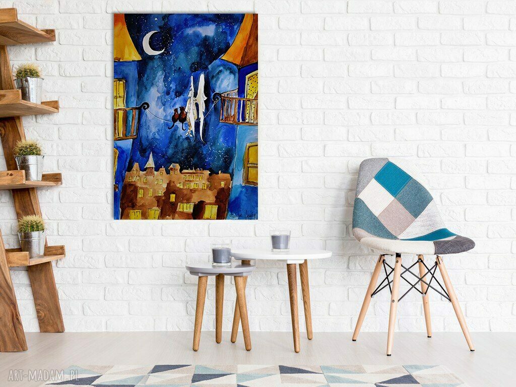 Plakat "Anioł i koty" 100x70cm