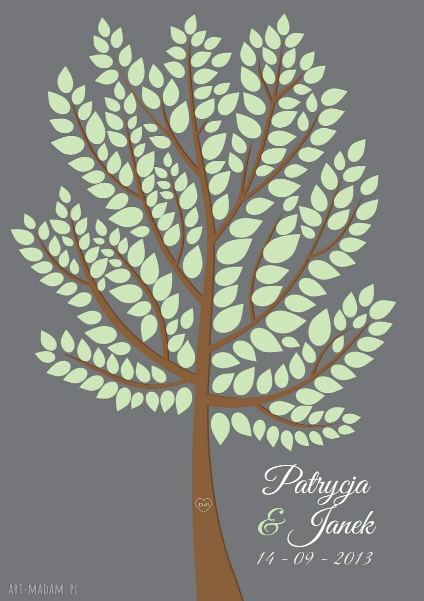 Plakat artystyczny - a'la księga gości - 50x70 cm
