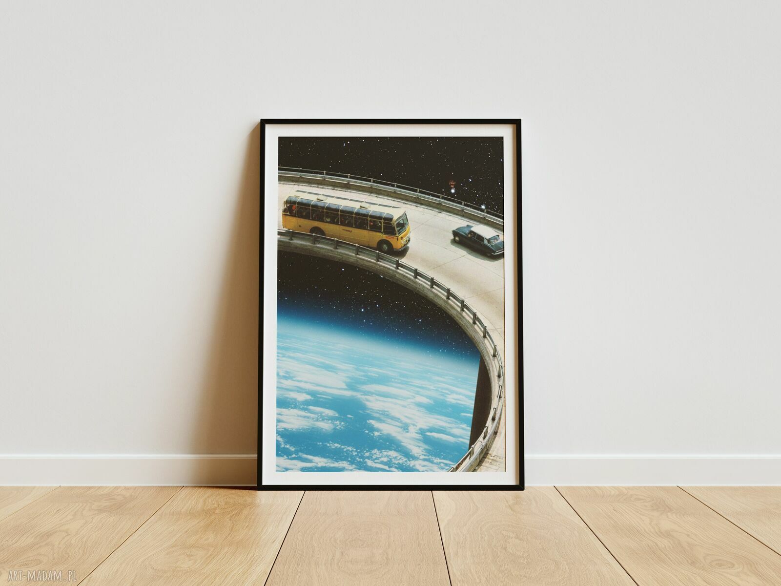Plakat Autostrada - Kolaż Fine Art Dapidoka (retro vintage kosmos)