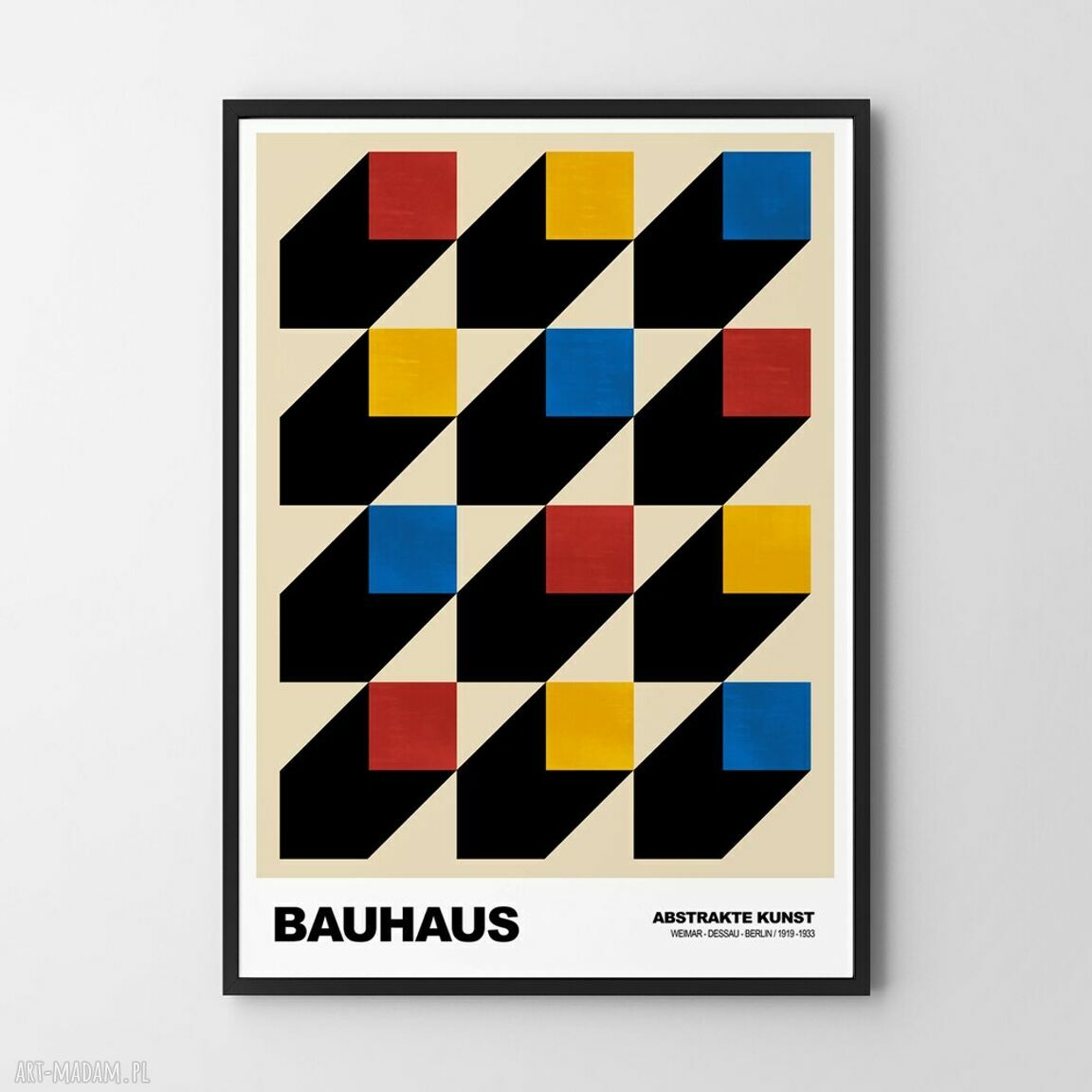 Plakat Bauhaus v2 61x91 cm - geometryczna dekoracja w stylu Bauhaus