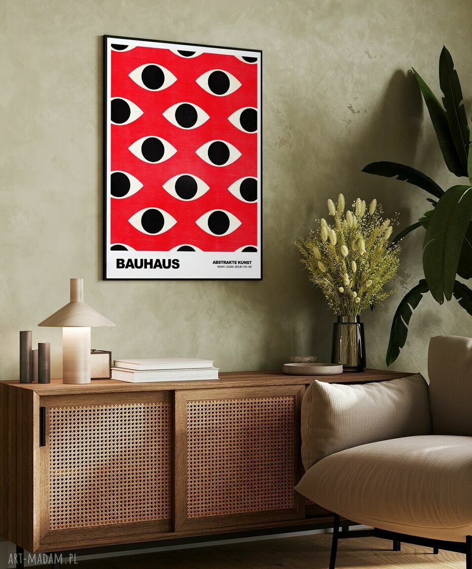 Plakat Bauhaus Oczy Pattern - format A4