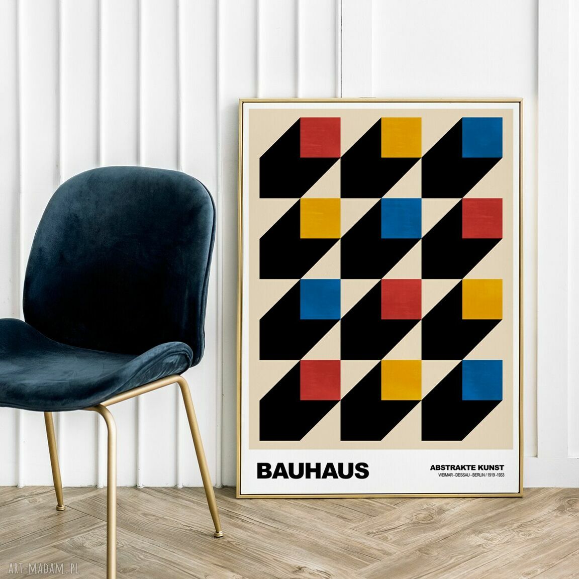 Plakat Bauhaus v2 61x91 cm - geometryczna dekoracja w stylu Bauhaus