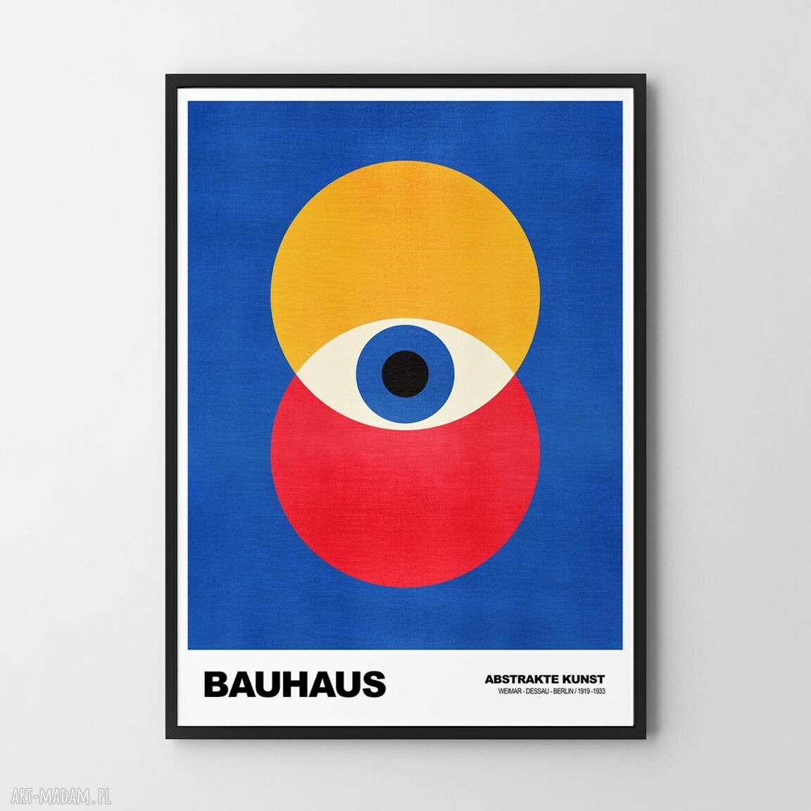 Plakat Bauhaus niebieski 61x91 cm - hand-made dekoracja