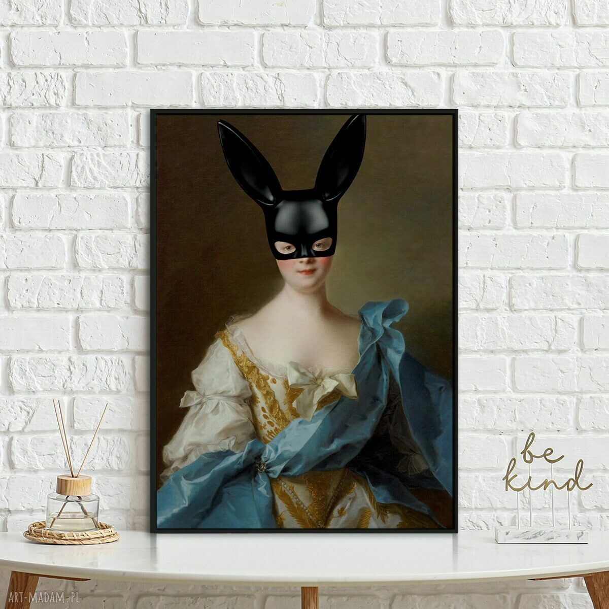 Plakat Black Bunny 30x40 cm do salonu