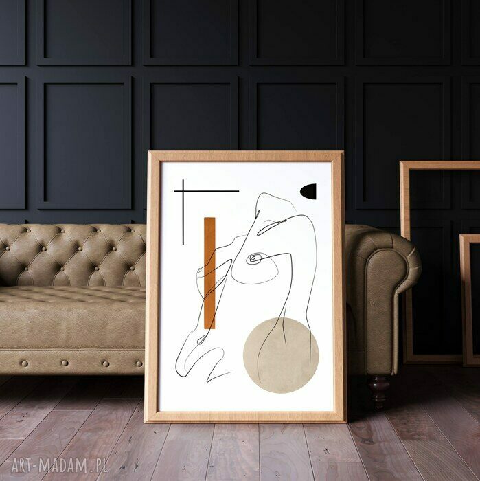 Plakat Body One Line w formacie A4 - kobieca minimalistyczna dekoracja Hogstudio