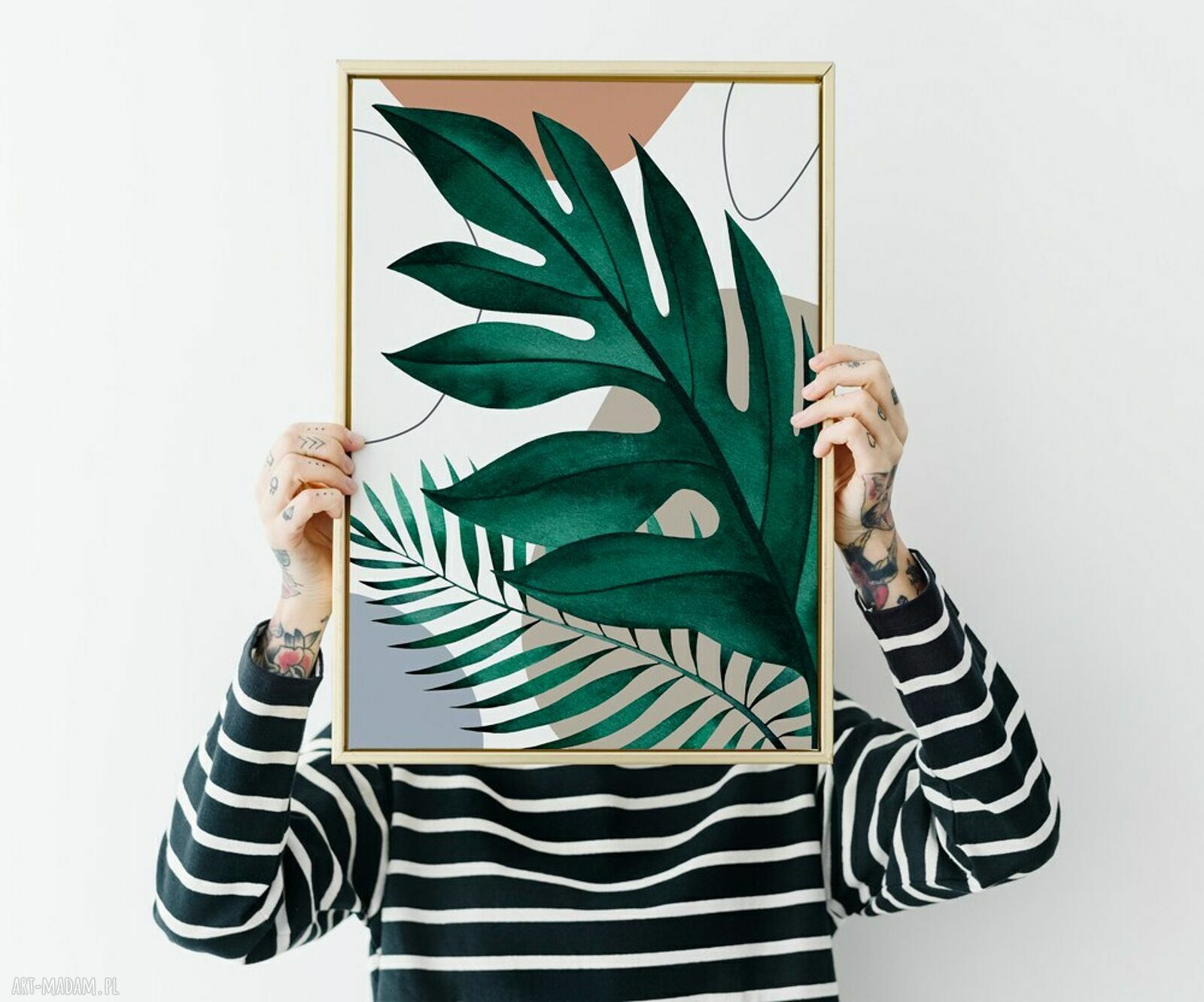 Plakat Boho liście 70x100 cm - botaniczny wystrój dla Twojego wnętrza
