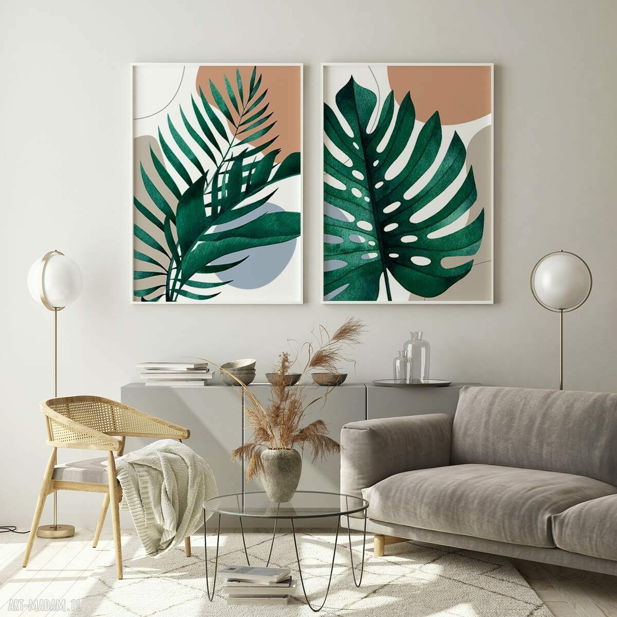 Plakat Boho Liście #2 Monstera - format 61x91 cm