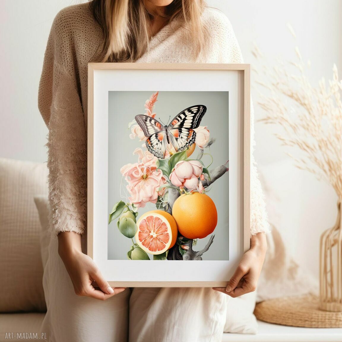 Plakat botaniczny kolaż 30x40 cm do sypialni