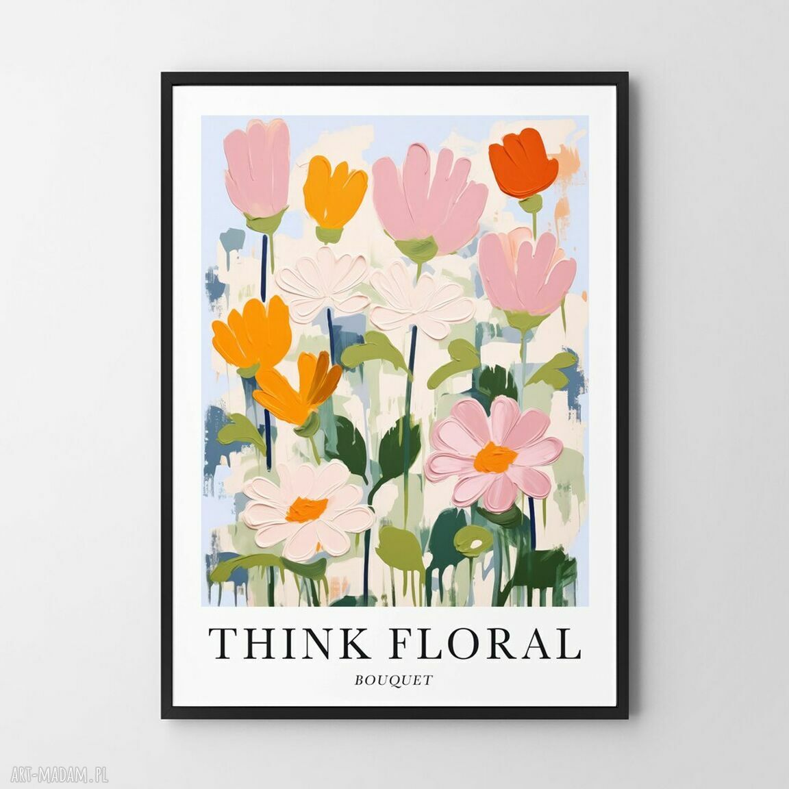 Plakat botaniczny kwiaty 40x50 cm do salonu i jadalni