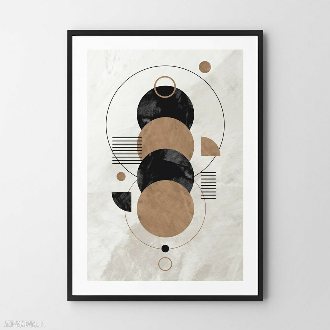 Plakat brązowa geometria w stylu boho 40x50 cm