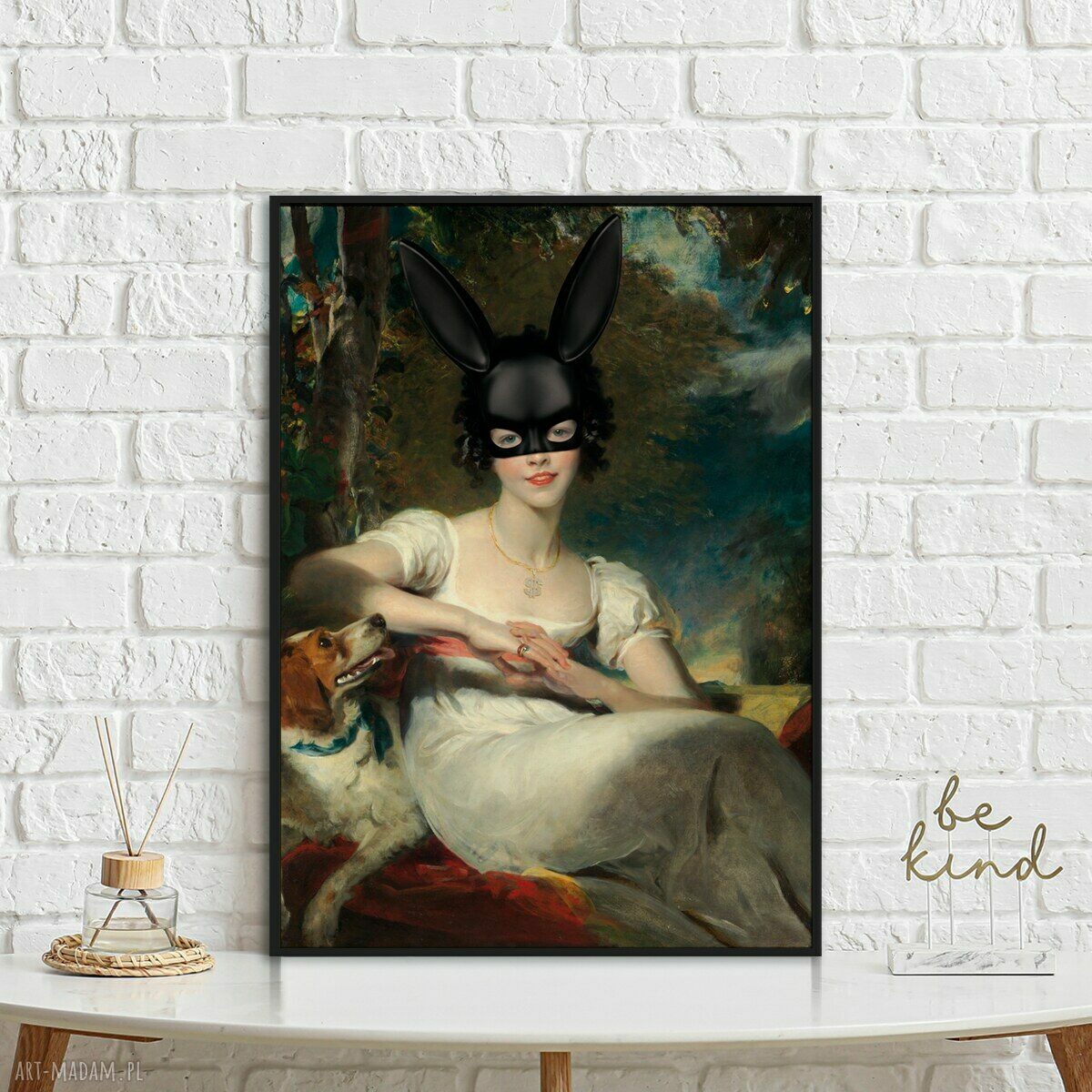Plakat Bunny v2 w formacie 40x50 cm - inspiracja da Vinci