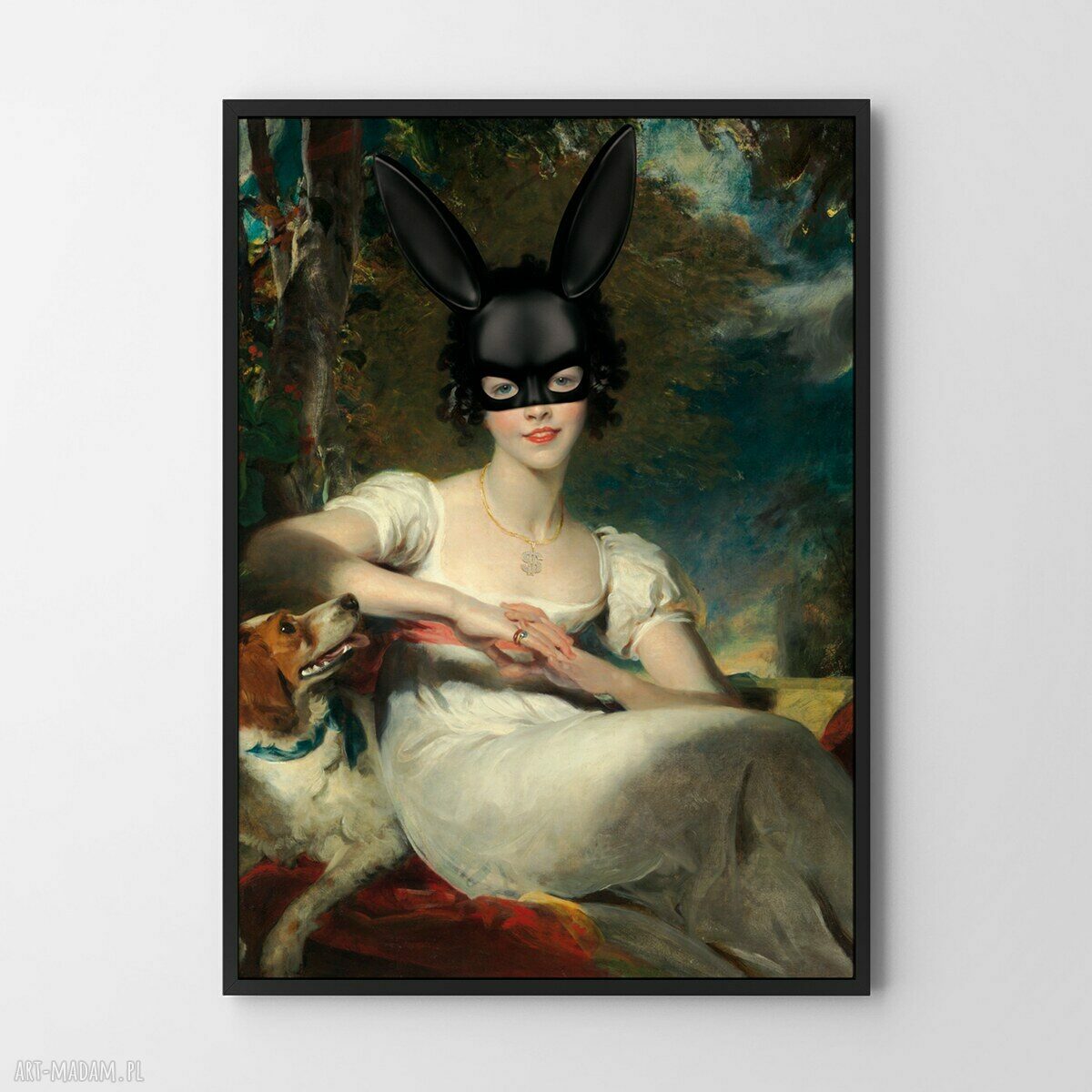 Plakat Bunny v2 50x70 do salonu - kobieca reprodukcja
