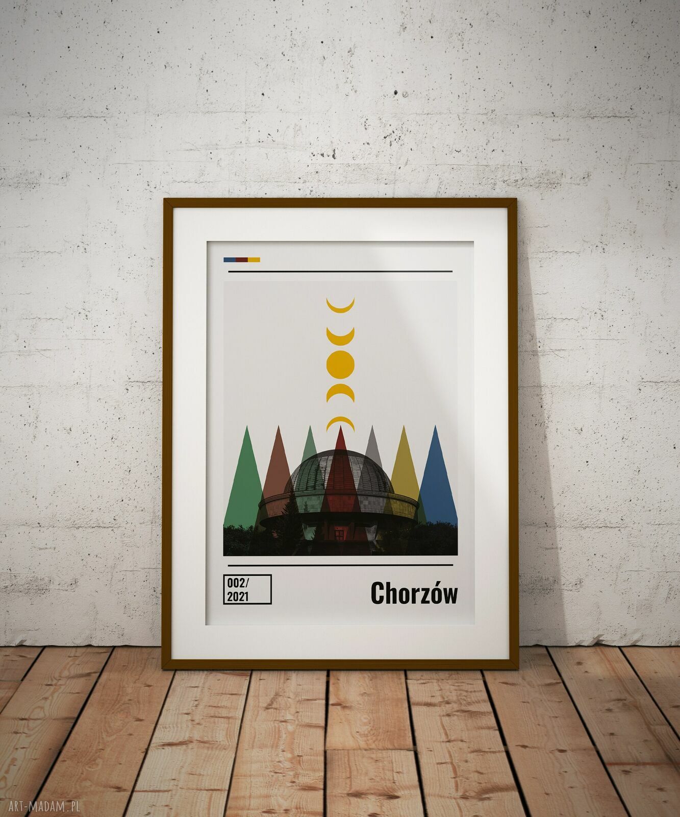 Plakat Chorzów 50x70cm - kolaż miasta z Planetarium Śląskim
