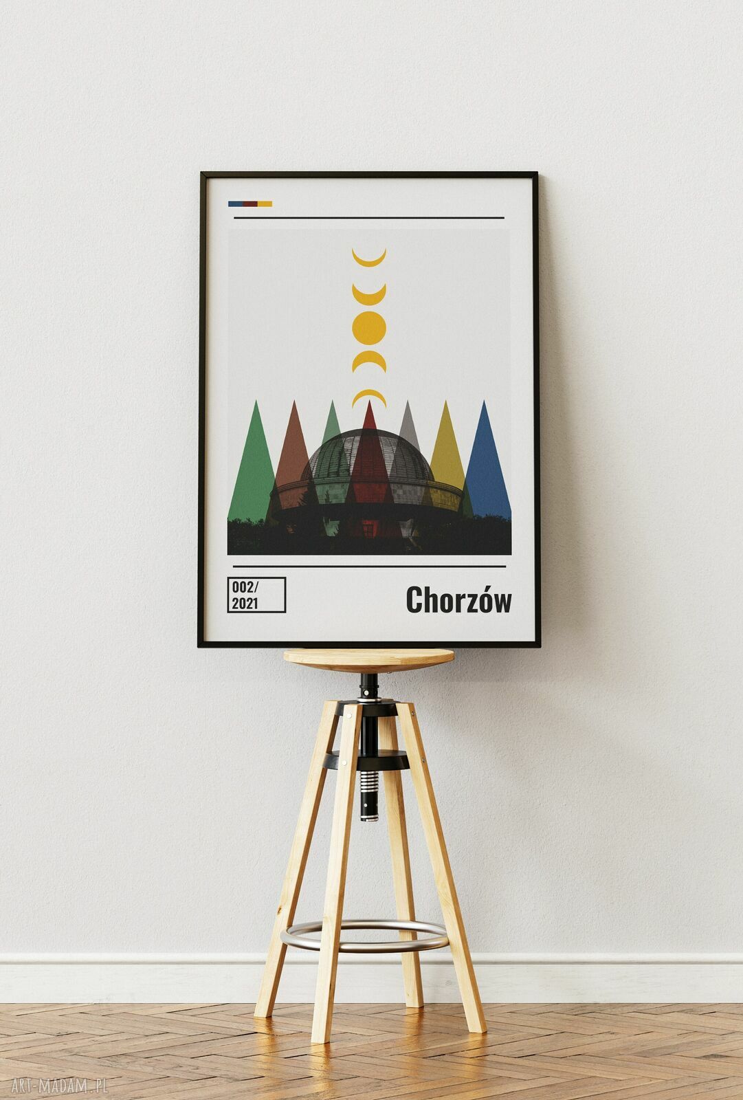 Plakat Chorzów (50x70cm) - kolaż miasta z Planetarium Śląskim