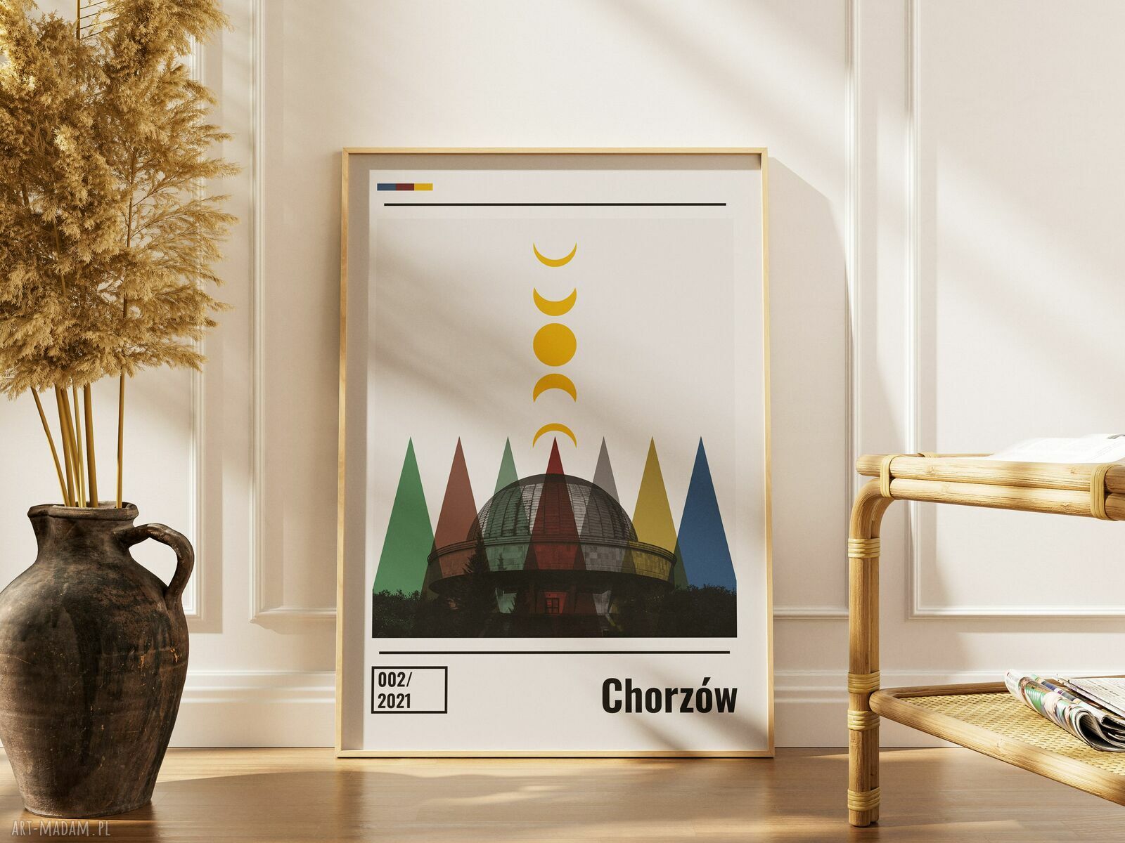 Plakat Chorzów (50x70cm) - kolaż miasta z Planetarium Śląskim