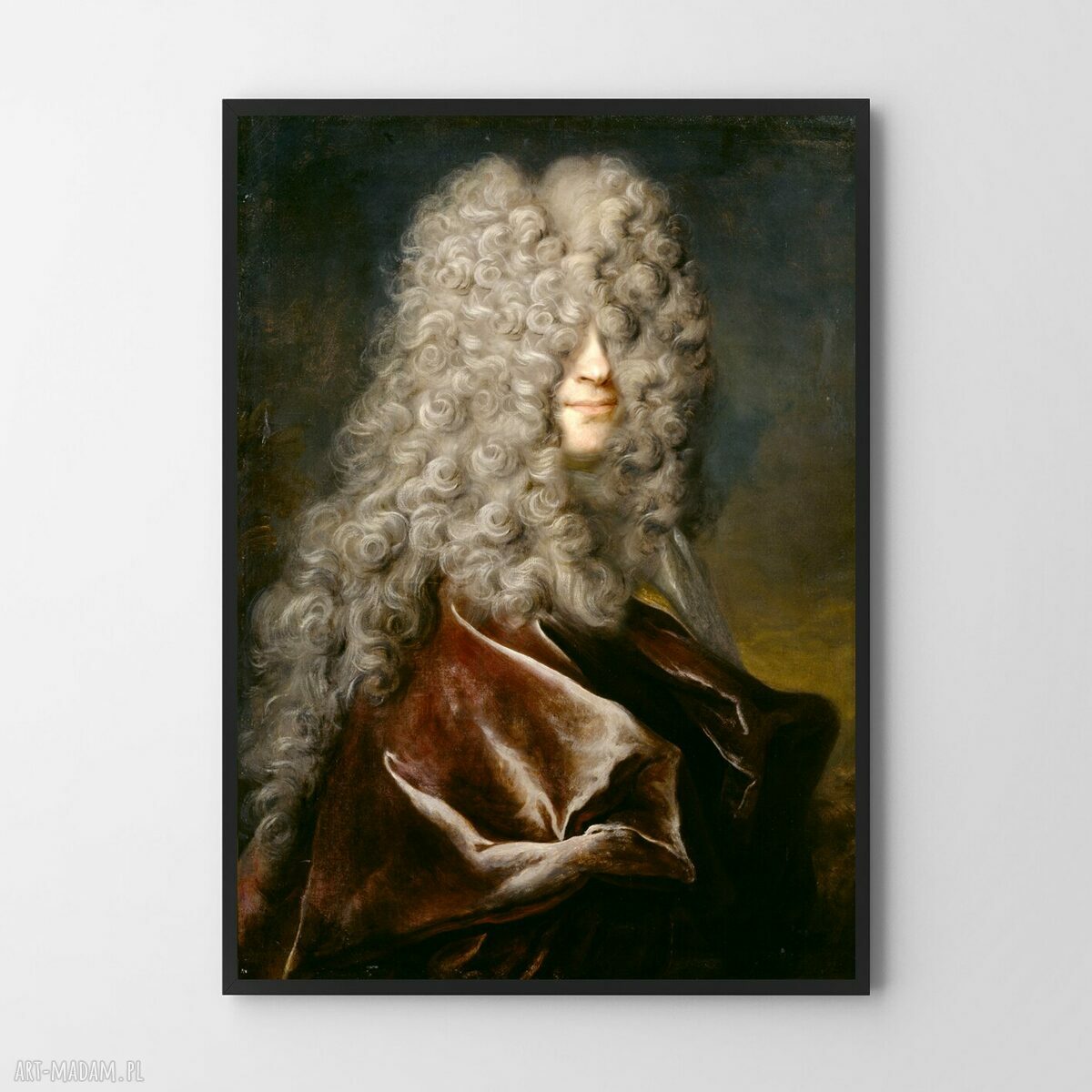 Plakat Curly Guy 61x91 cm - beżowo-czarne wzornictwo (bez ramy)