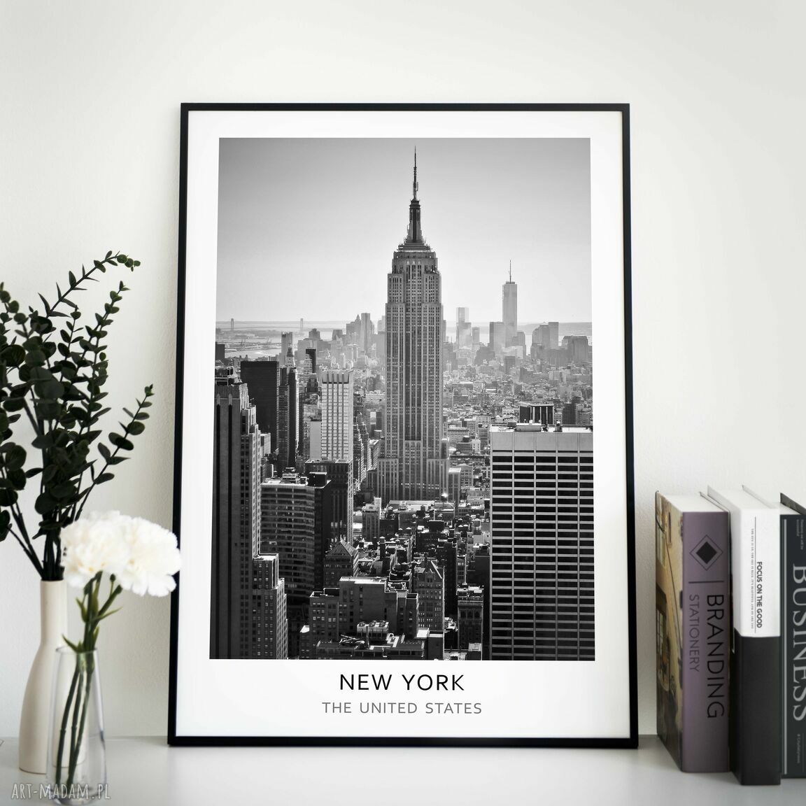 Plakat Czarno Bia Y Miasto New York X Cm Art Madam Pl