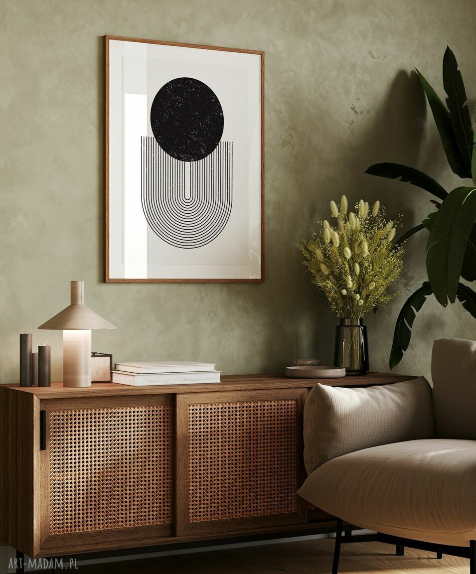 Plakat czarno-biała geometria 70x100 cm (B1) - Hogstudio