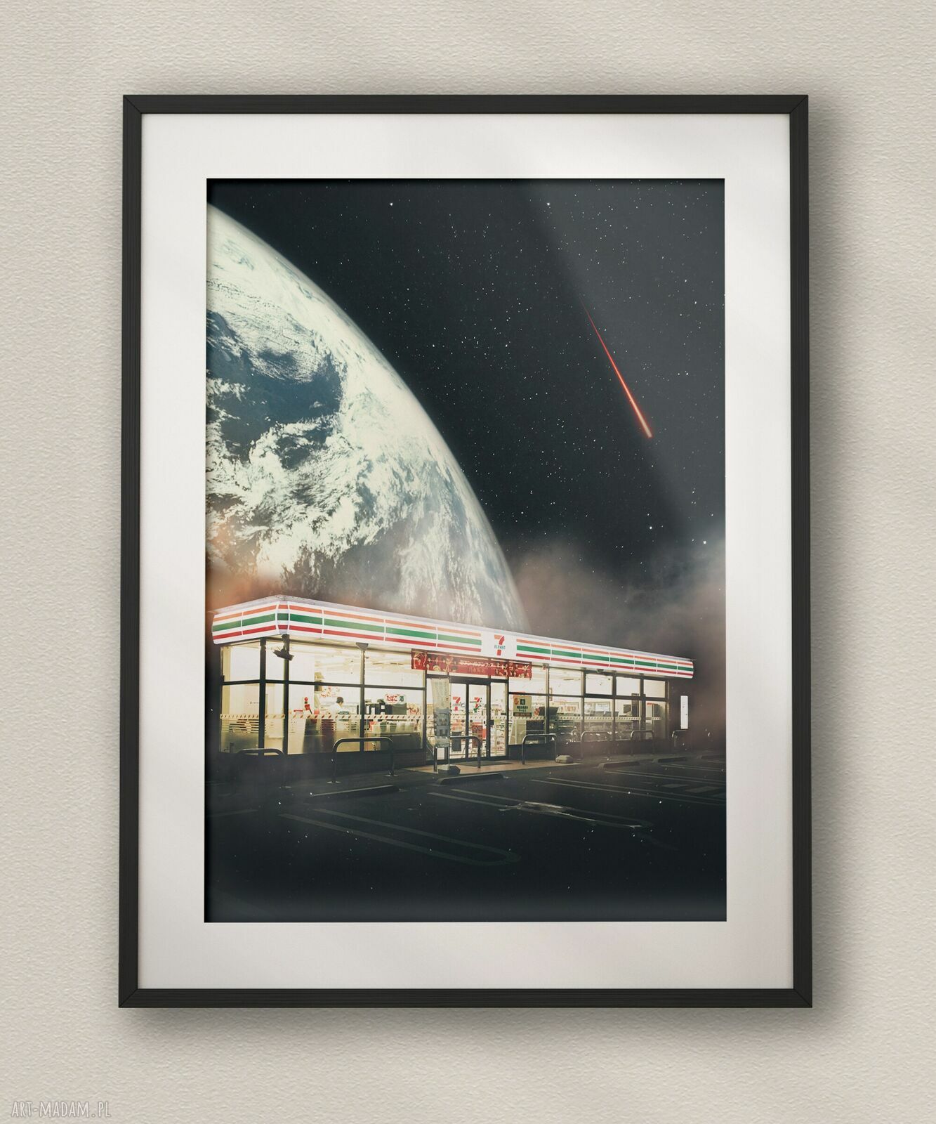 Plakat „Czynne całodobowo” - kolaż Fine Art - A3