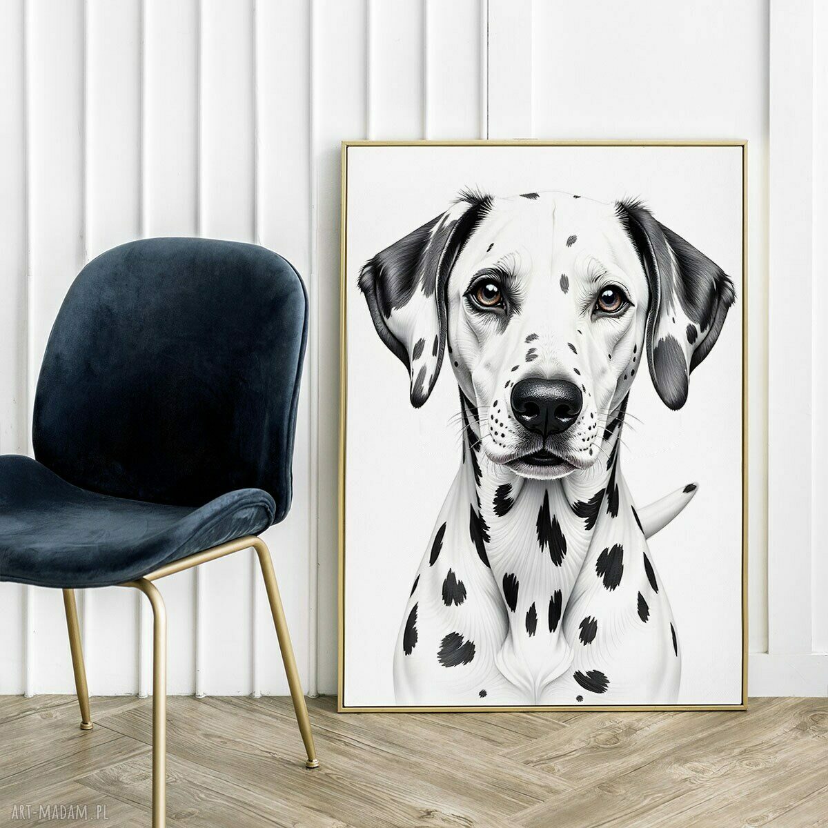Plakat Dalmatyńczyk 61x91 cm - duży pies w ilustracji