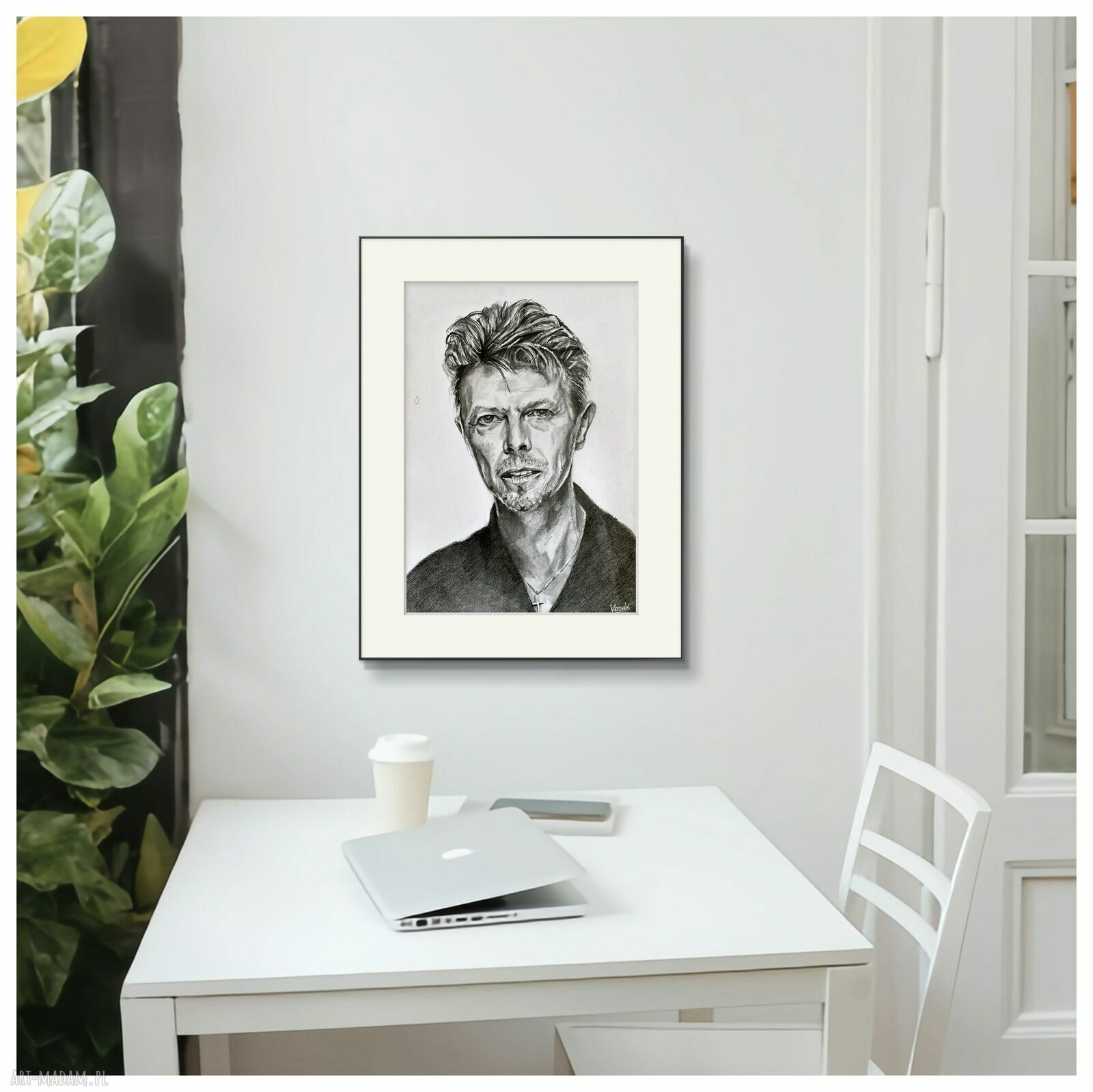 Plakat David Bowie A3 - seria Ikony (rysunek ołówkiem)