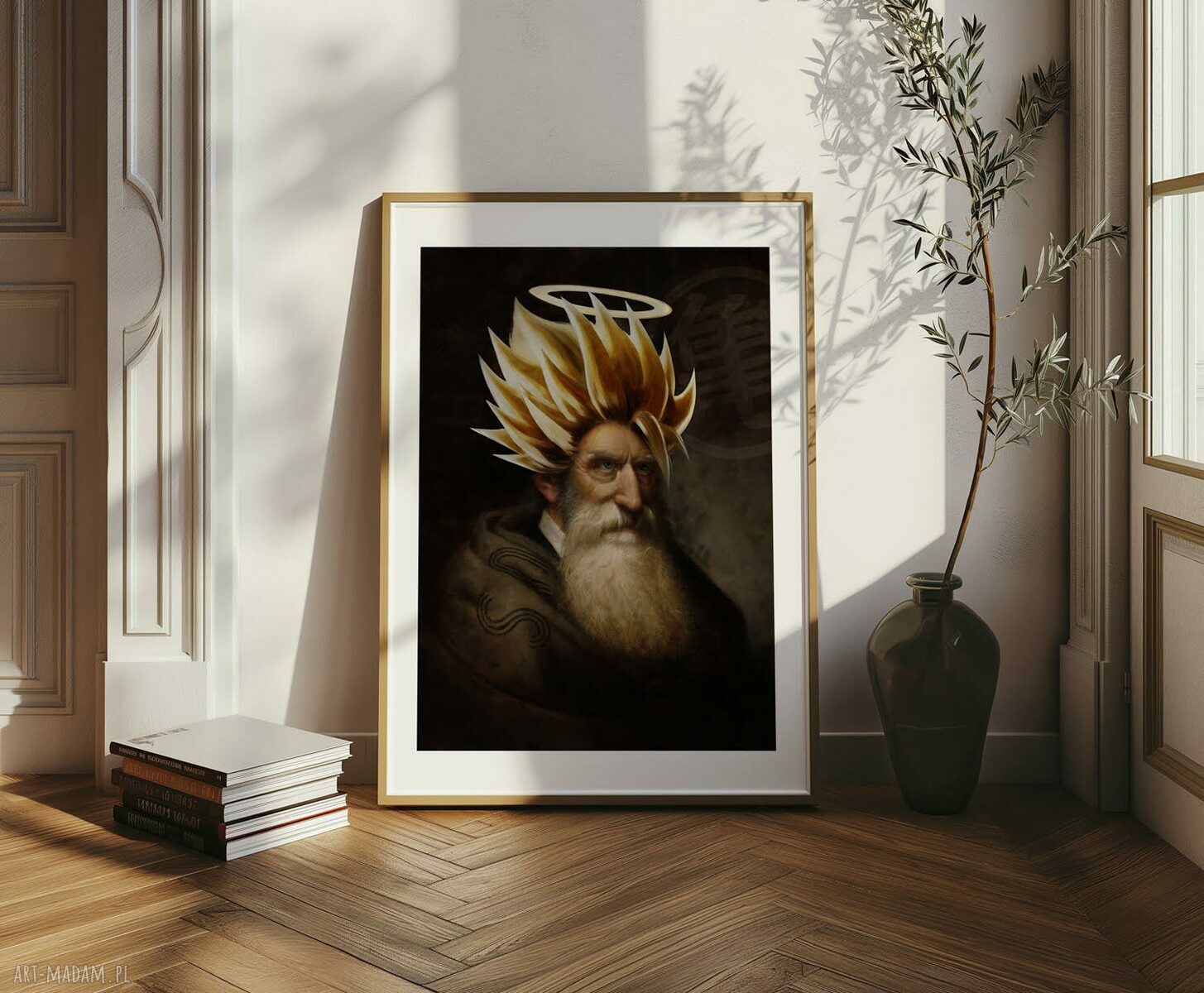 Oryginalny plakat Dragon Ball History 30x40 cm w brązowej tonacji