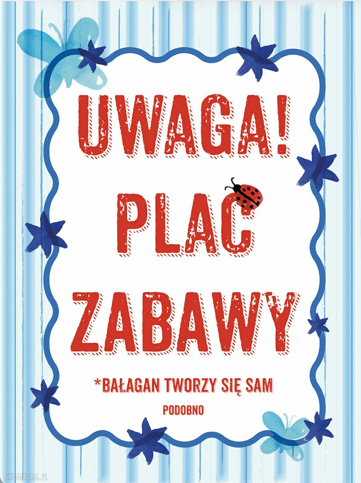Kolorowy plakat dziecięcy 40x50 cm do pokoju dziecka