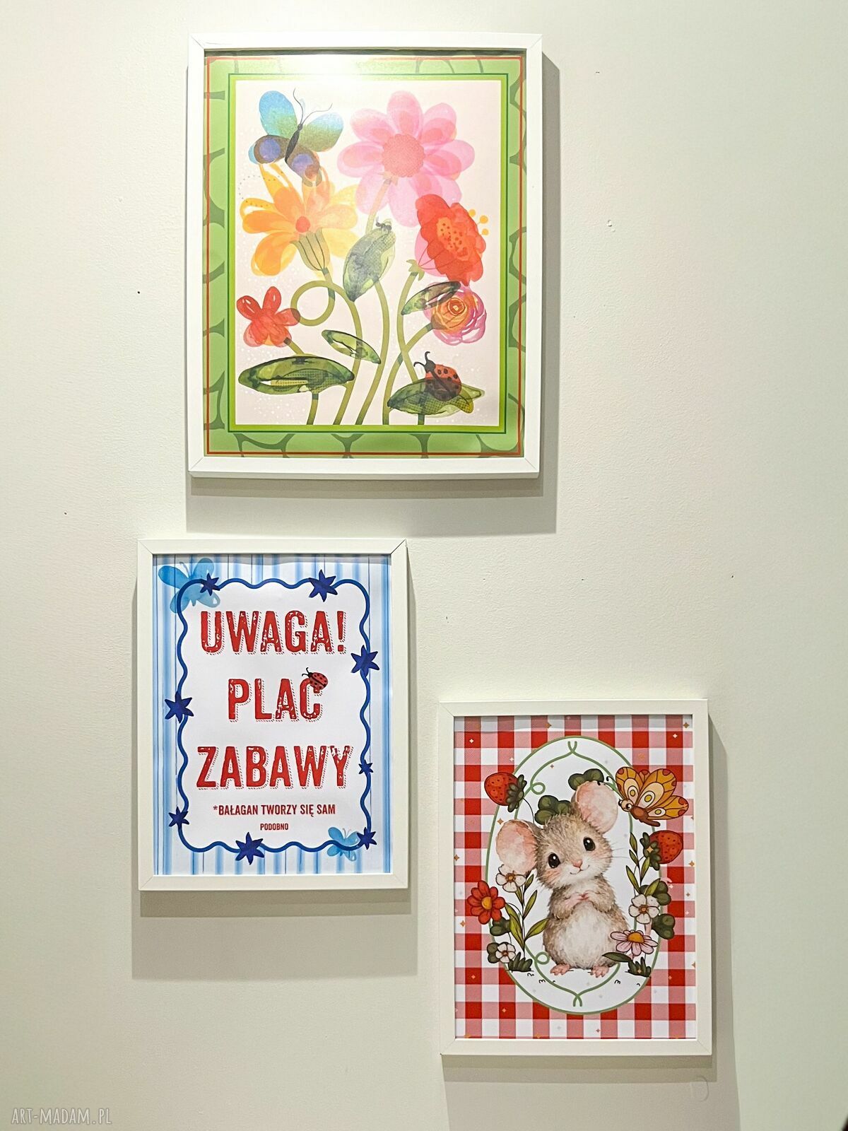 Plakat dziecięcy z myszką 30x40 cm