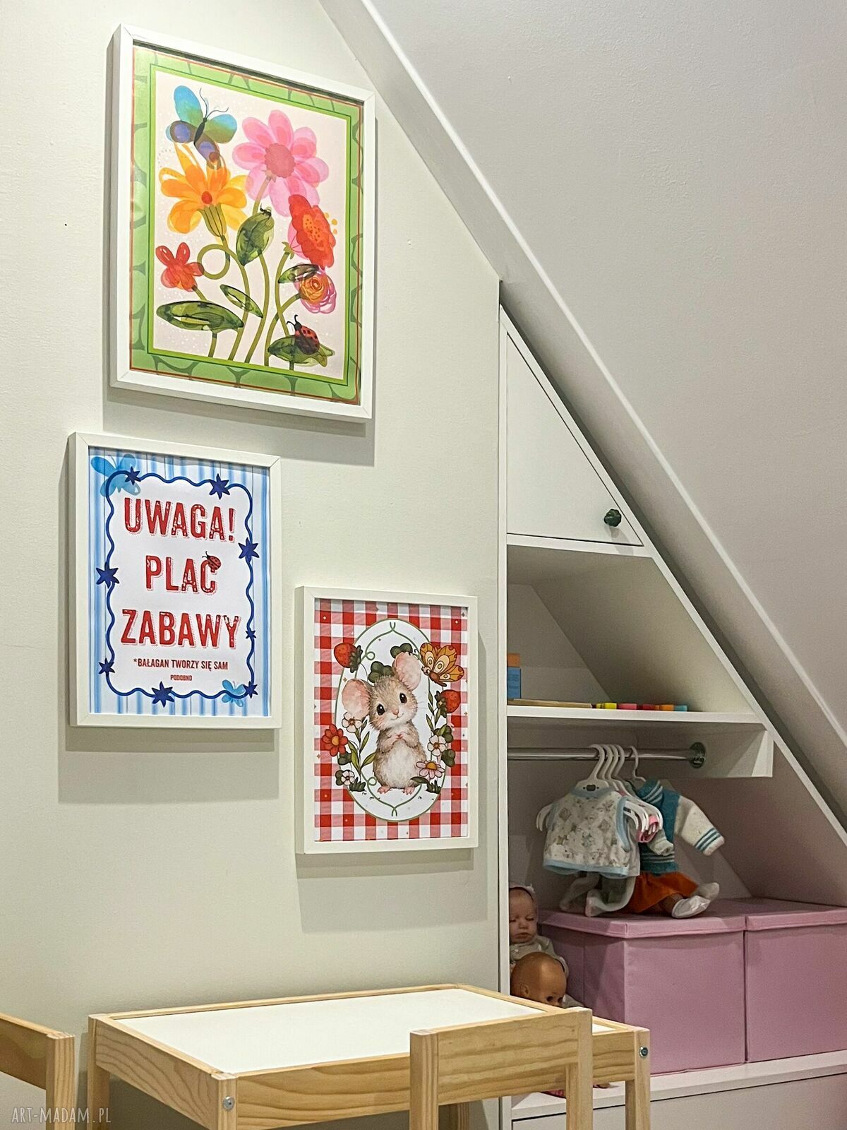 Plakat dziecięcy 30x40 „Uwaga! Plac zabaw”