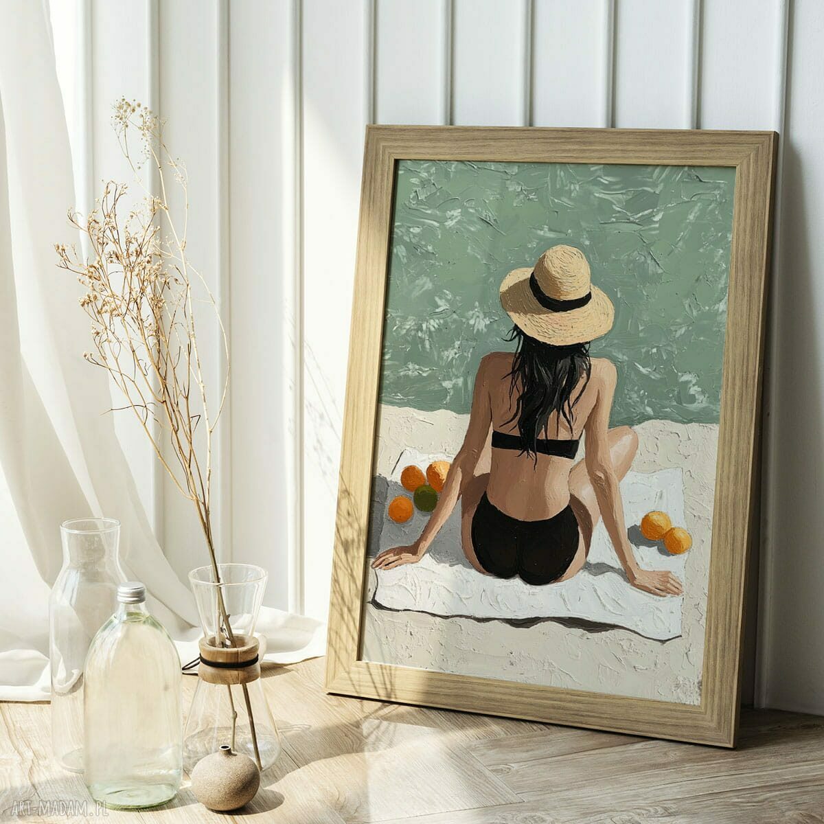 Plakat Dziewczyna na plaży - format 61x91 cm