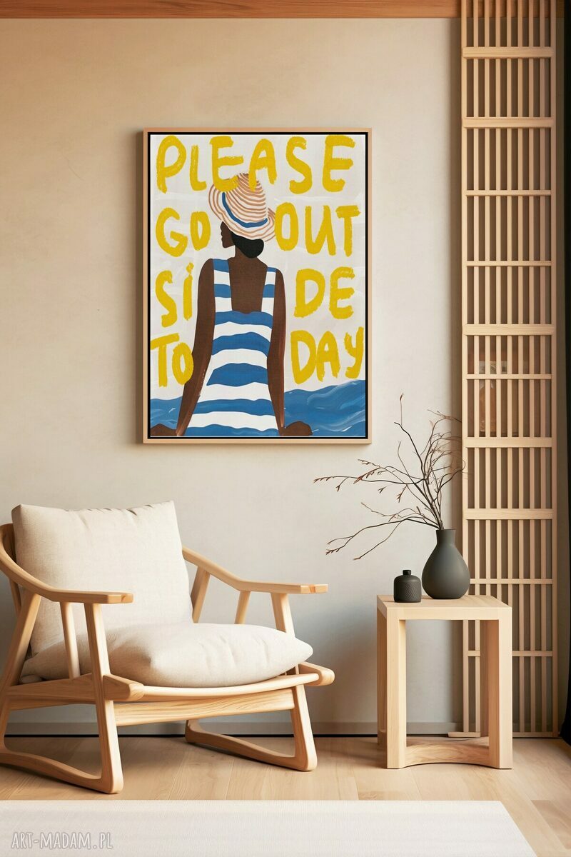 Plakat Dziewczyna na plaży 30x40 cm - modny plakat dla kobiet