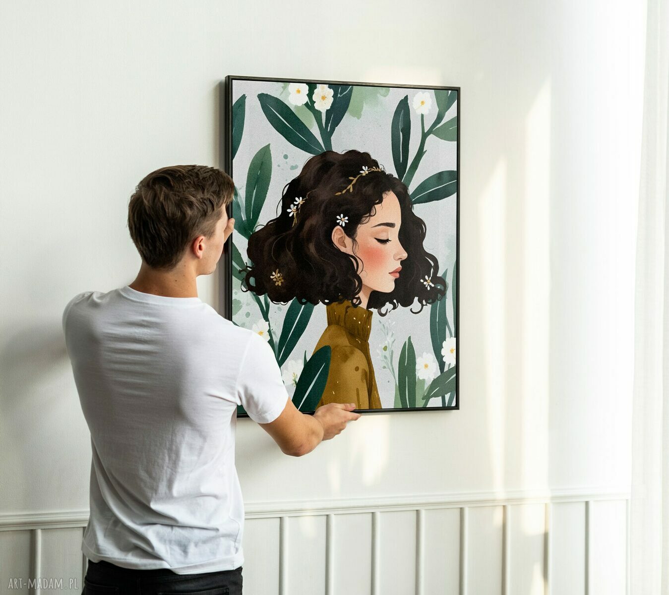 Kolorowy plakat 50x70 cm z ilustracją dziewczyny - na prezent