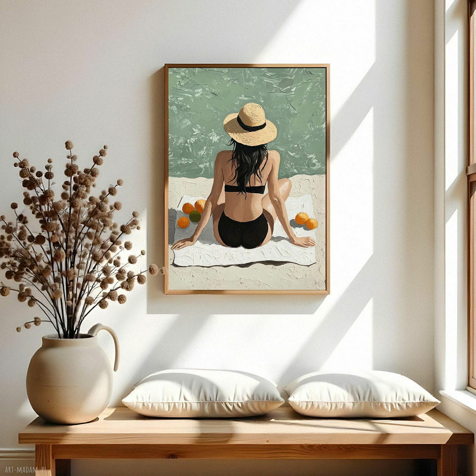 Plakat Dziewczyna na plaży - format 61x91 cm