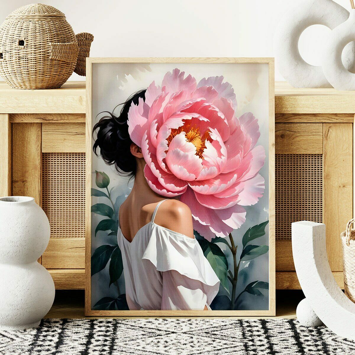 Plakat Dziewczyna z kwiatami 50 x 70 cm (B2)