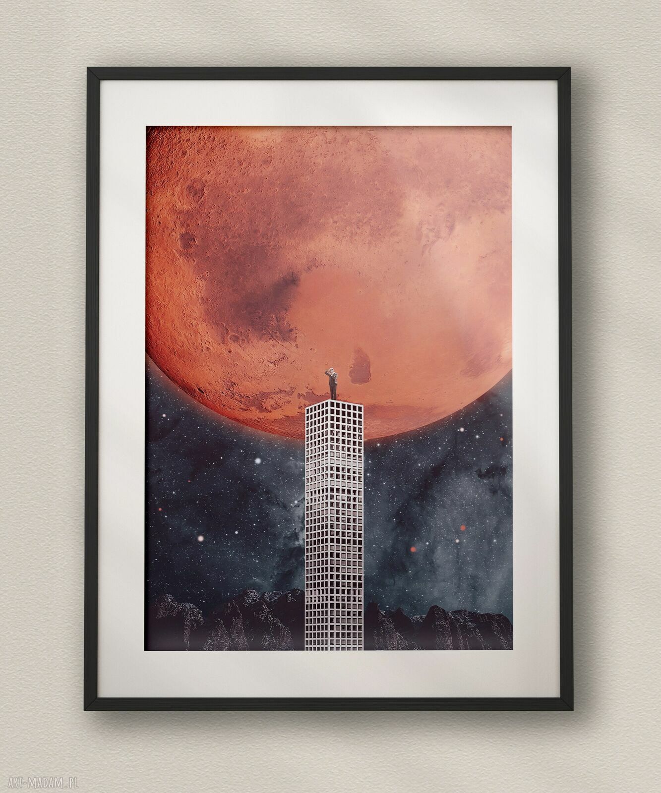 Plakat Eksploracja Kosmosu - Kolaż Fine Art 30x40 cm