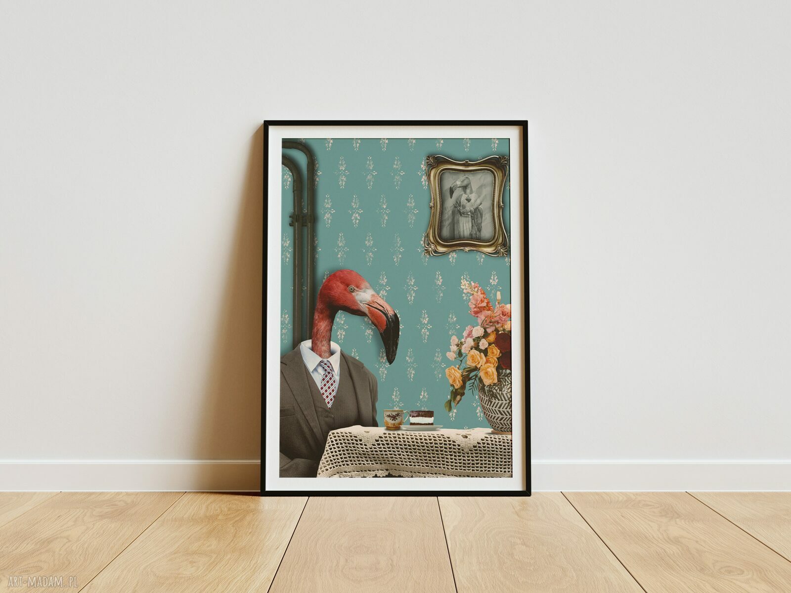 Plakat Flaming 50x70 cm - autorski kolaż Dapidoki