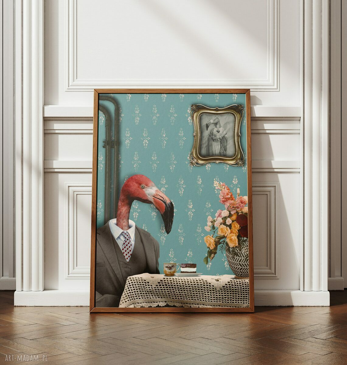Plakat Flaming 50x70 cm - autorski kolaż Dapidoki