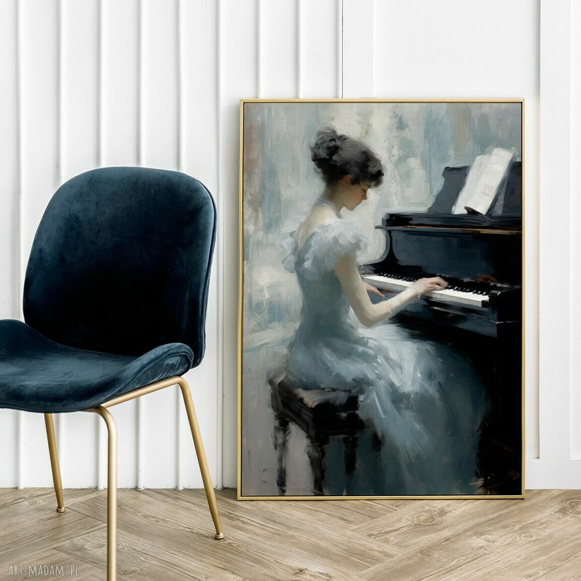 Plakat fortepian 40x50 cm dla kobiety - Piano Lesson