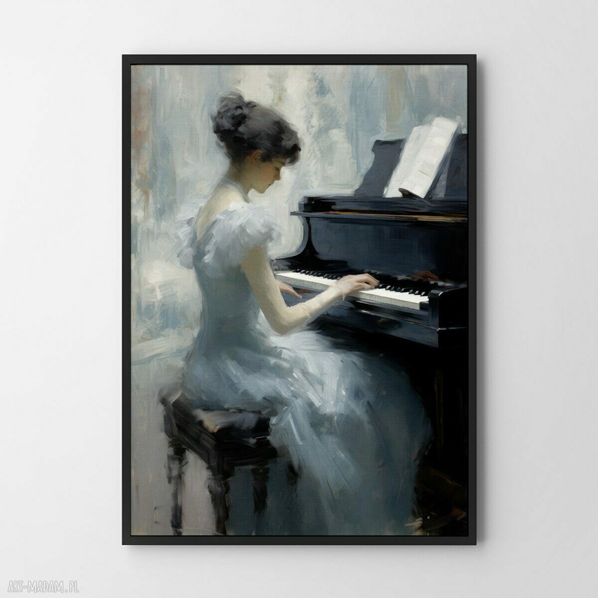 Plakat Fortepian Piano Lesson 50x70 cm do sypialni i gabinetu