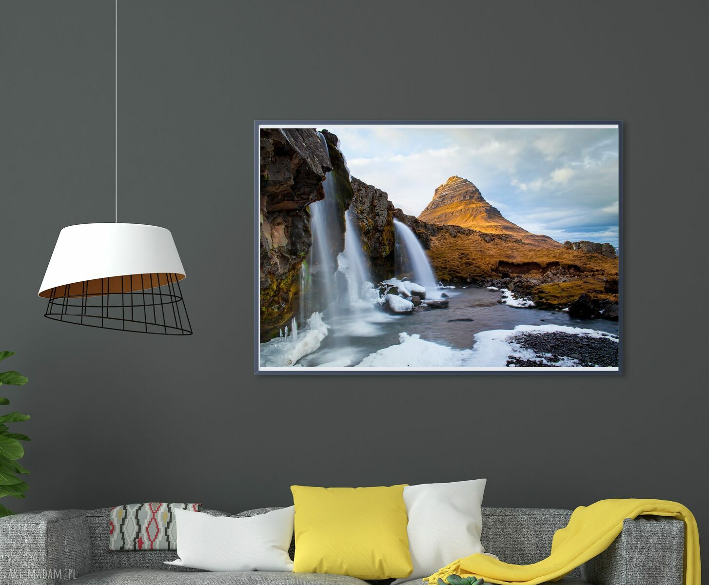 Plakat fotografia: wodospad islandzki Kirkjufellsfoss 40x30 cm
