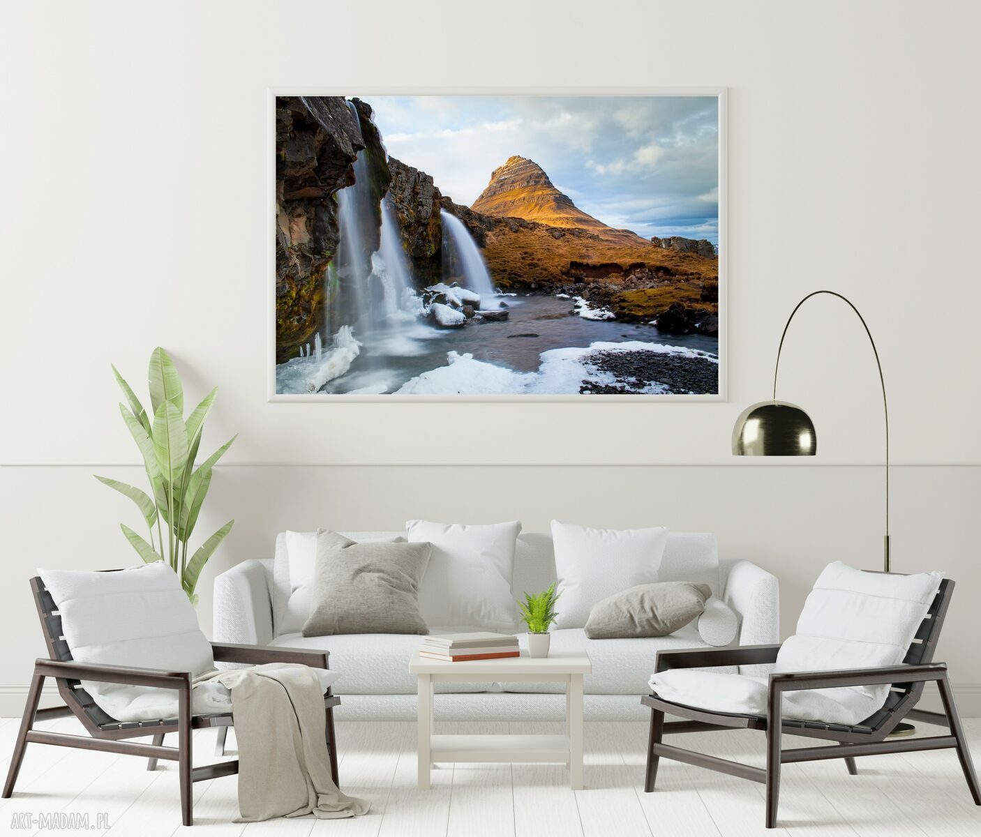 Plakat fotografia: wodospad islandzki Kirkjufellsfoss 40x30 cm