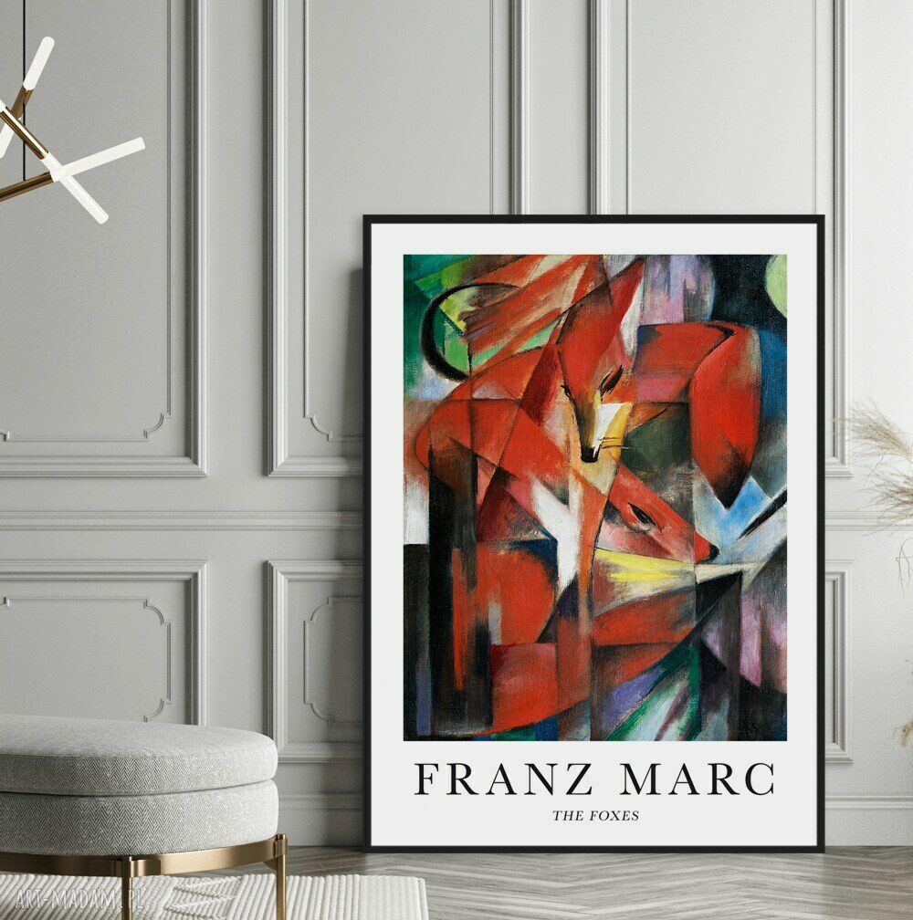 Plakat Franz Marc The Foxes 40x50 cm - plakat do salonu i wnętrza