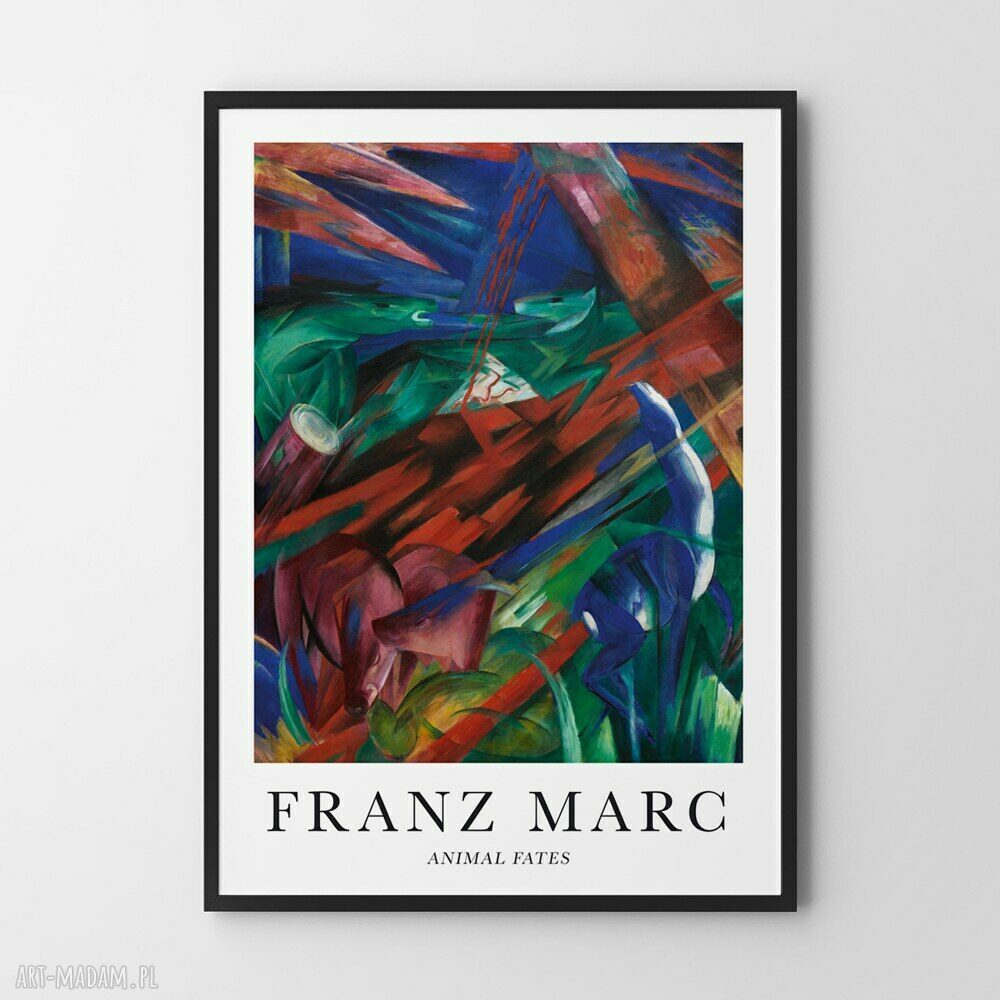 Plakat Franz Marc Animal Fates 50x70 cm - kolorowa dekoracja do wnętrza