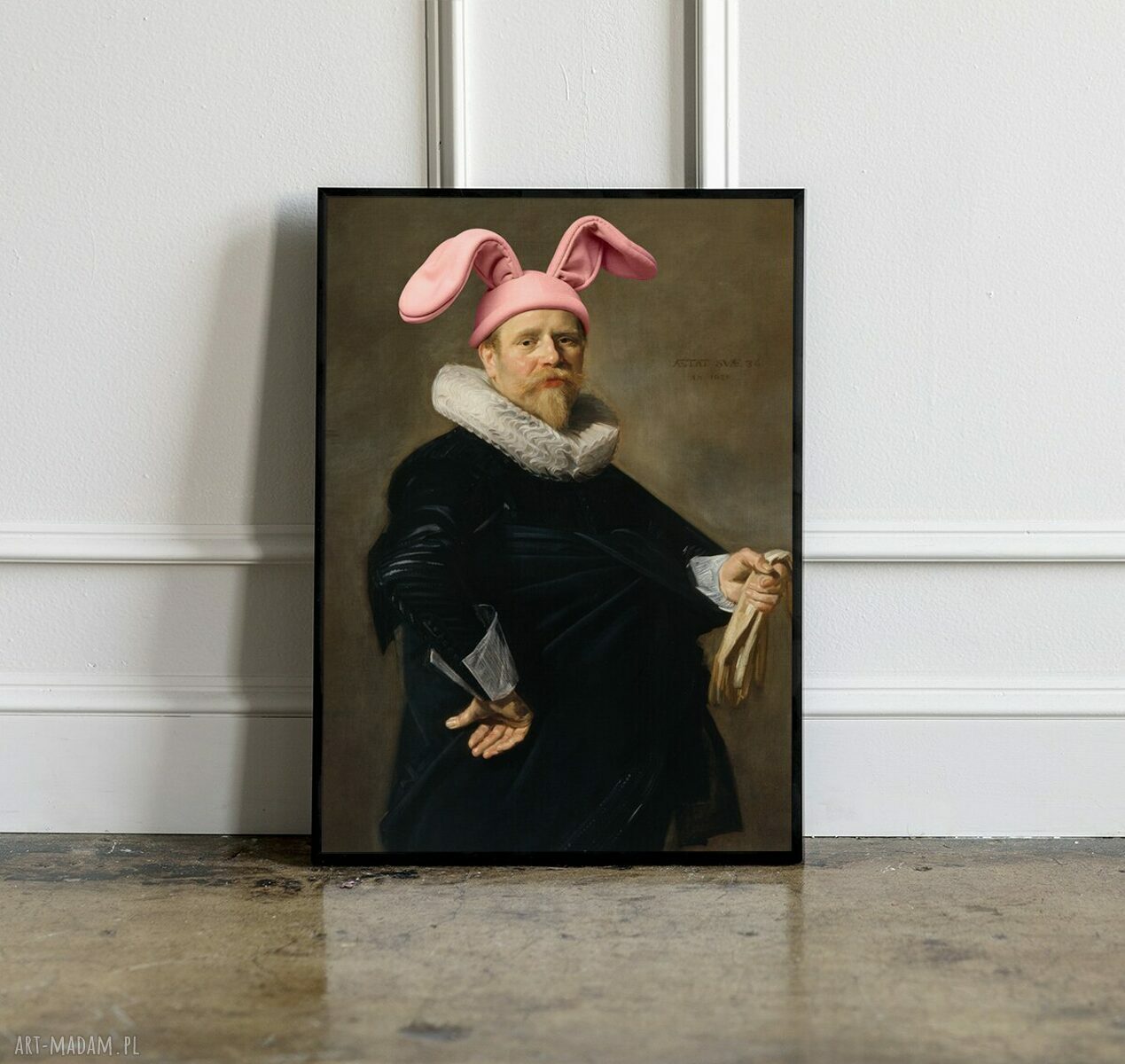 Plakat Funny Bunny - sztuka format 61x91 cm