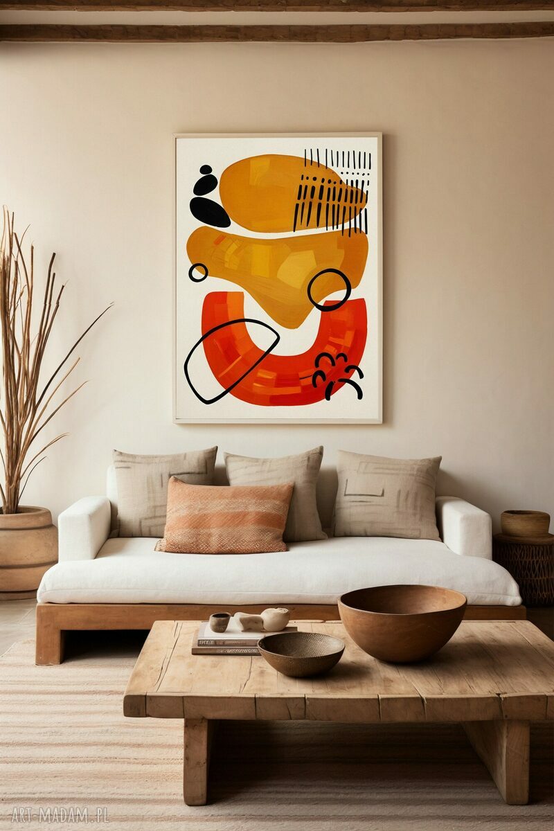 Plakat geometria wzory 30x40 cm bez ramy - modny design Hogstudio
