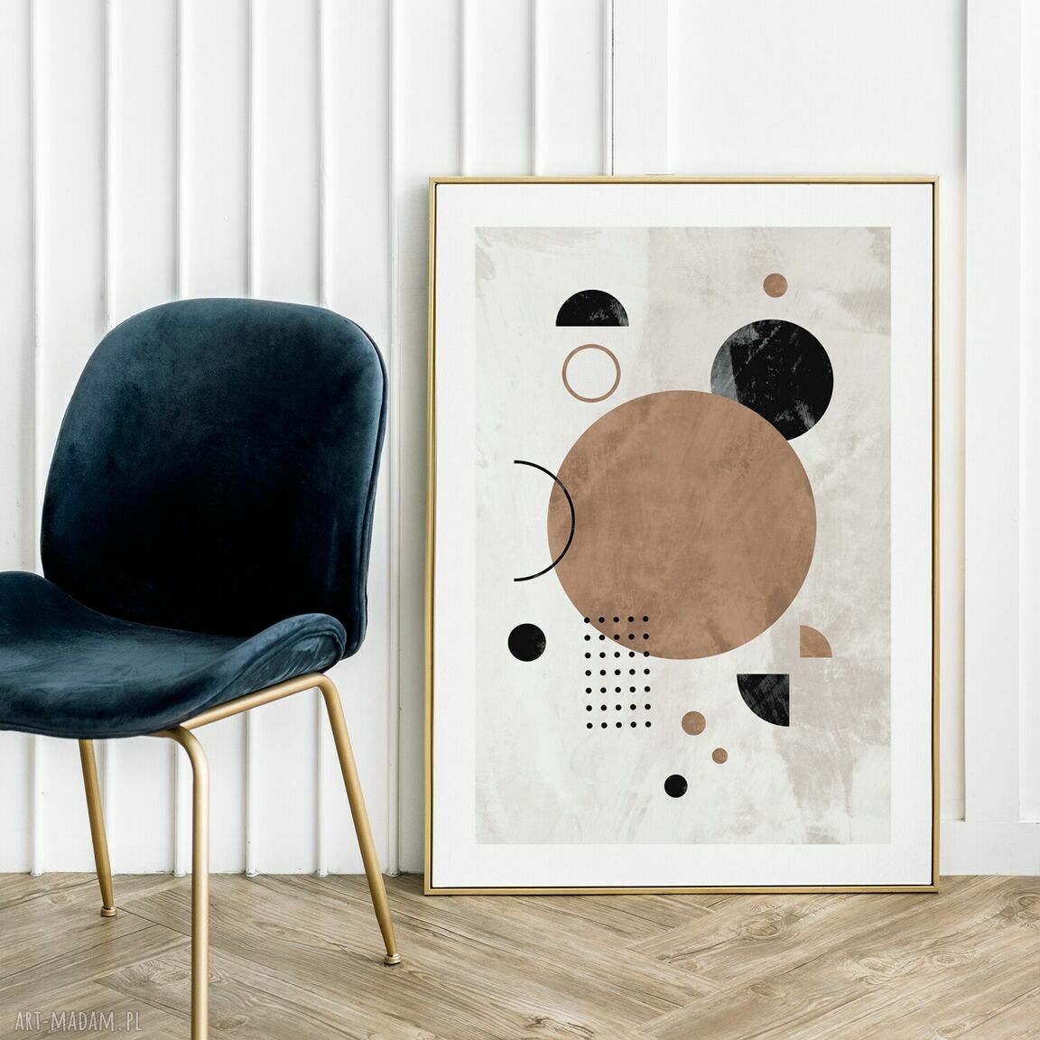 Plakat Geometria w stylu boho 30x40 cm - kolorowy