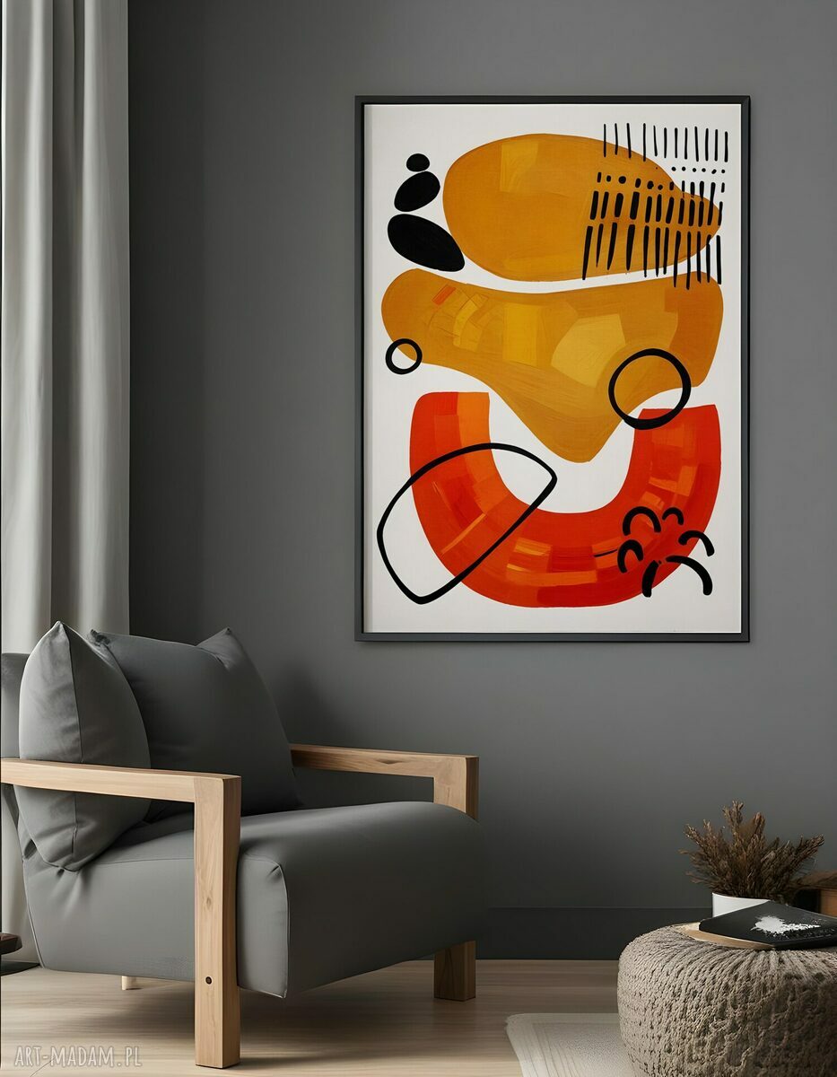 Plakat geometryczny - wzory i abstrakcja 40x50 cm bez ramy