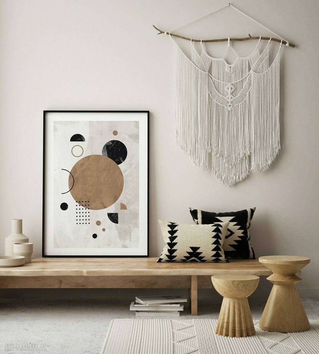 Plakat Geometria w stylu boho - format 40x50 cm